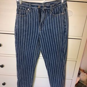 American Eagle Striped Mom Jeans